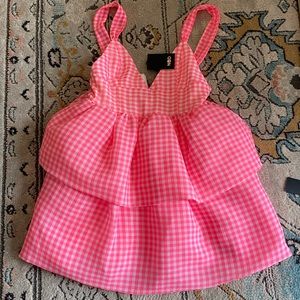 NWT, pink and white NBD mini dress